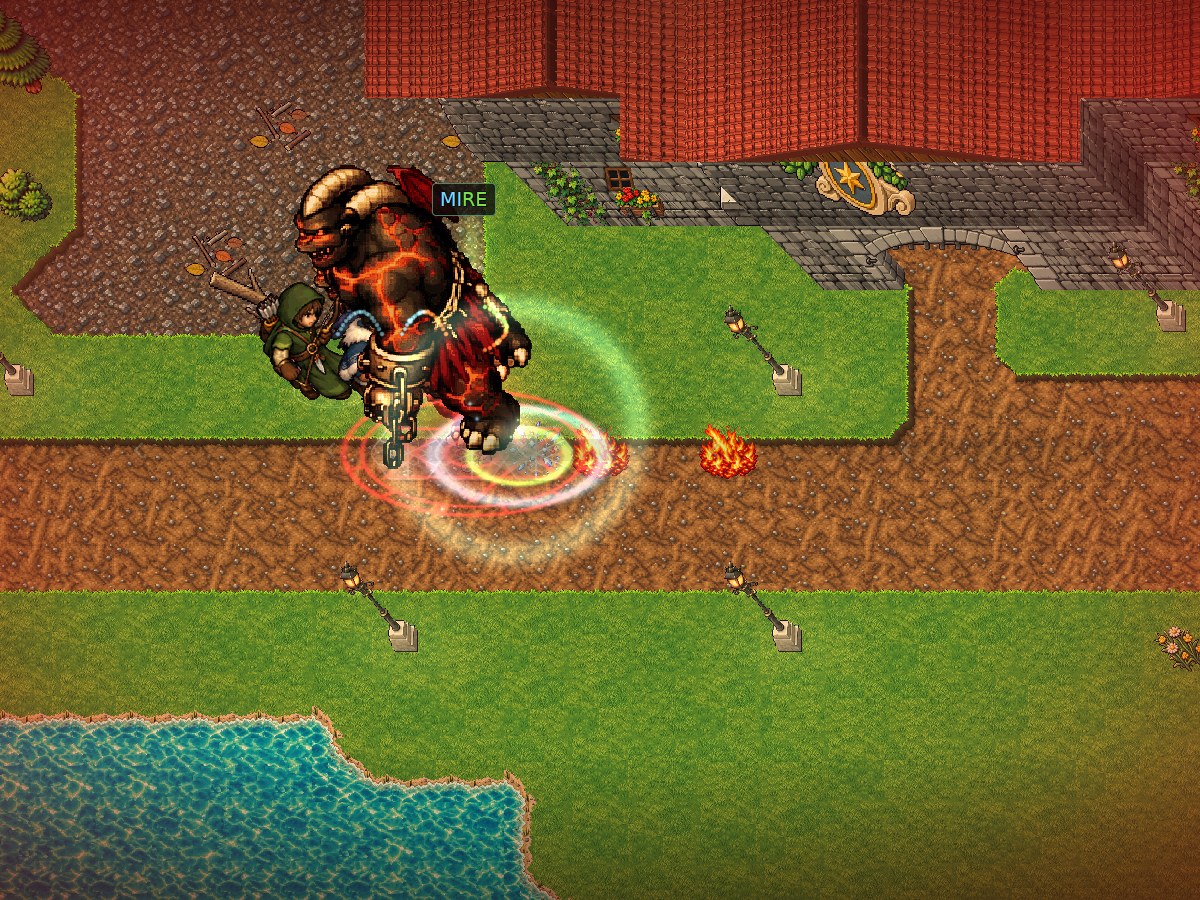 Ozgoroth on the farm road, the crimson of a living boss closing in from the edges.